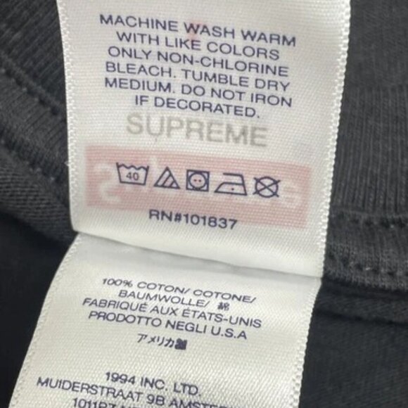 NEW SUPREME Men's Tee Futura Box Logo T-Shirt Size L Black - Picture 6 of 8